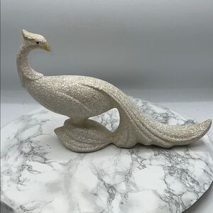 MADDUX OF CALIFORNIA VINTAGE 1950-1960s MCM Splatterware Peacock Figurine